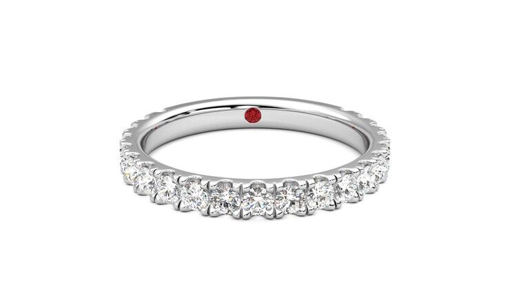Taylor & Hart Allium Wedding Ring 360 degree image 1