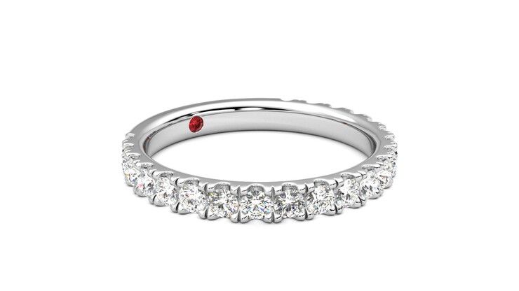 Taylor & Hart Allium Wedding Ring 360 degree image 6