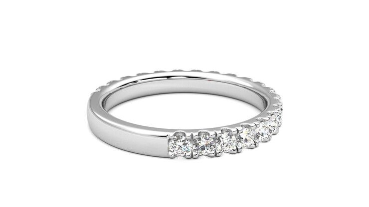 Taylor & Hart Allium Wedding Ring 360 degree image 12