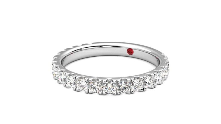 Taylor & Hart Allium Wedding Ring 360 degree image 25