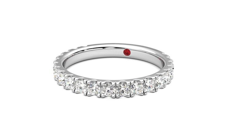 Taylor & Hart Allium Wedding Ring 360 degree image 26
