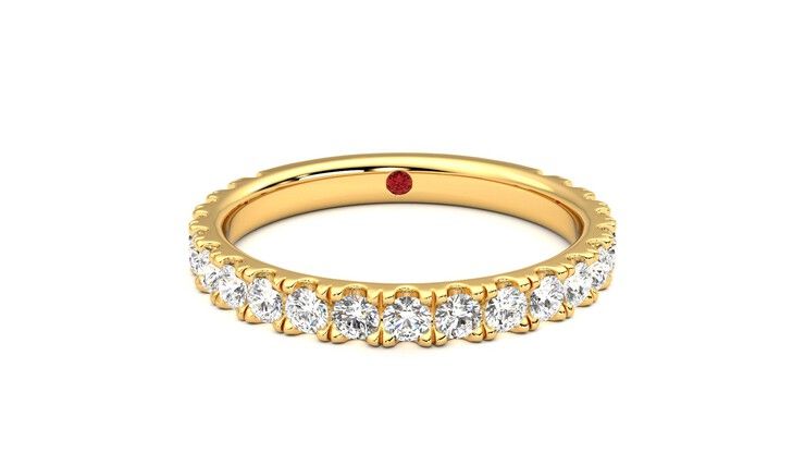 Taylor & Hart Allium Wedding Ring 360 degree image 1