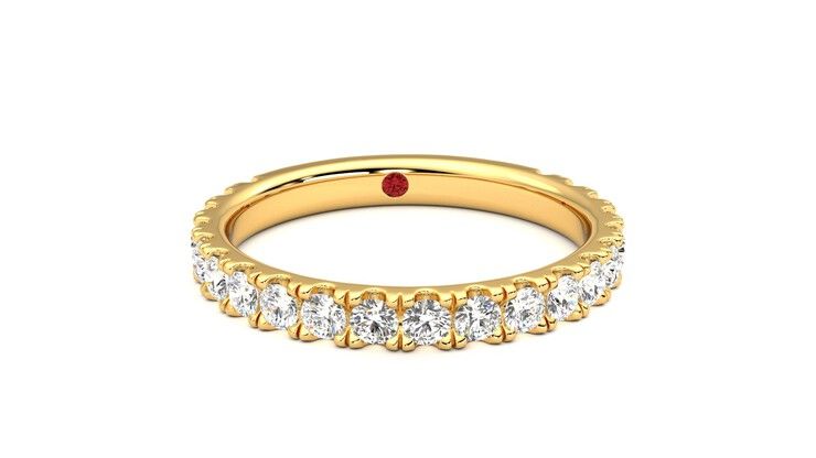 Taylor & Hart Allium Wedding Ring 360 degree image 2