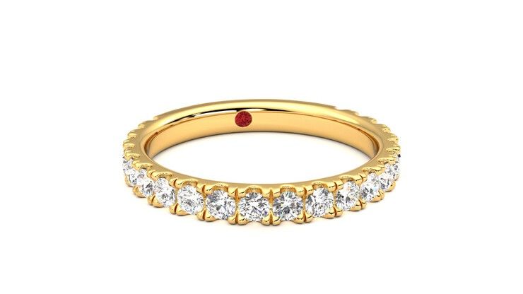 Taylor & Hart Allium Wedding Ring 360 degree image 3