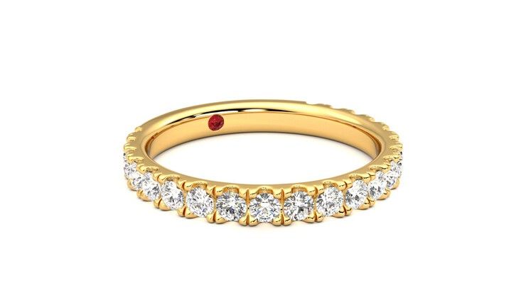 Taylor & Hart Allium Wedding Ring 360 degree image 5