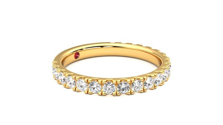 Taylor & Hart Allium Wedding Ring 360 degree image 7