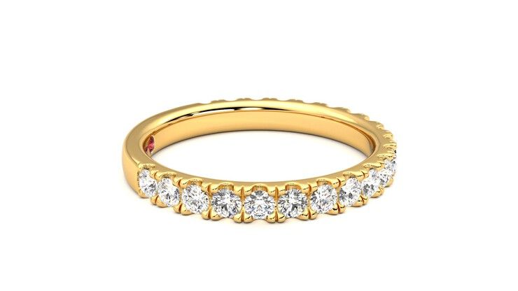 Taylor & Hart Allium Wedding Ring 360 degree image 9