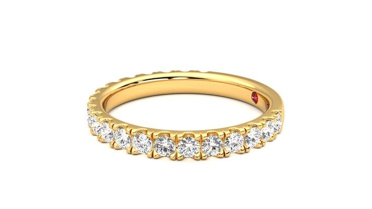 Taylor & Hart Allium Wedding Ring 360 degree image 22