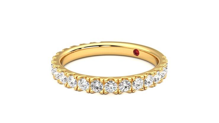 Taylor & Hart Allium Wedding Ring 360 degree image 24
