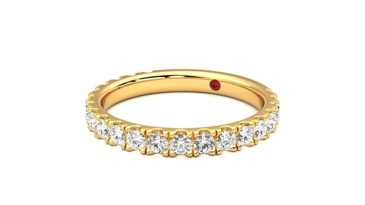Taylor & Hart Allium Wedding Ring 360 degree image 25