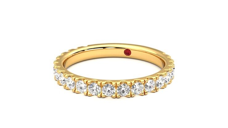 Taylor & Hart Allium Wedding Ring 360 degree image 26
