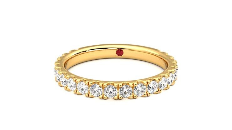 Taylor & Hart Allium Wedding Ring 360 degree image 28