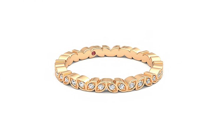 Taylor & Hart Anemone Wedding Ring 360 degree image 4