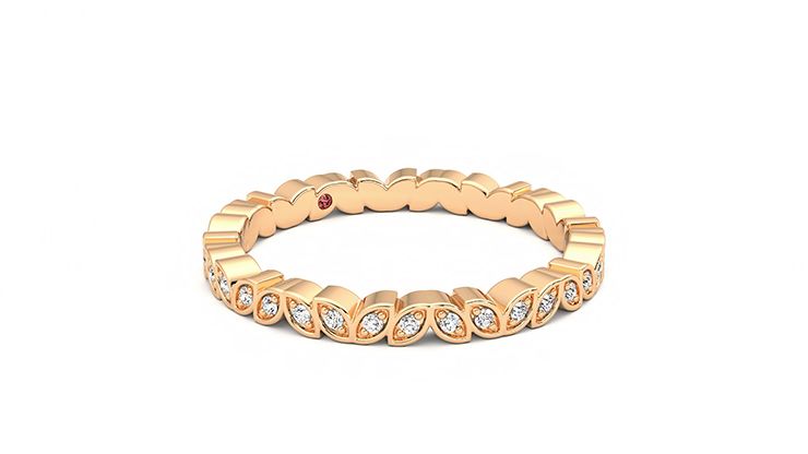 Taylor & Hart Anemone Wedding Ring 360 degree image 5
