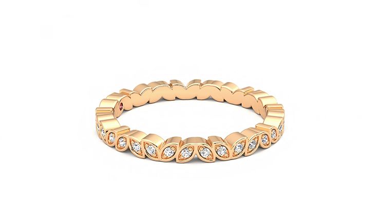 Taylor & Hart Anemone Wedding Ring 360 degree image 8