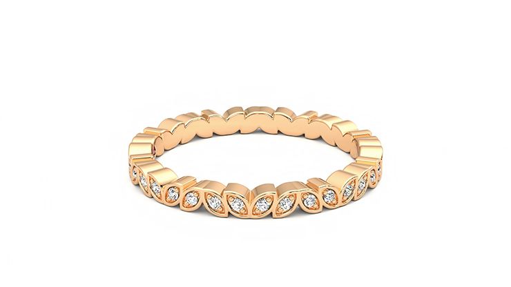 Taylor & Hart Anemone Wedding Ring 360 degree image 9