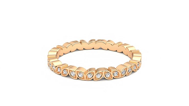 Taylor & Hart Anemone Wedding Ring 360 degree image 11
