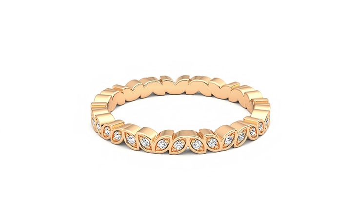 Taylor & Hart Anemone Wedding Ring 360 degree image 13