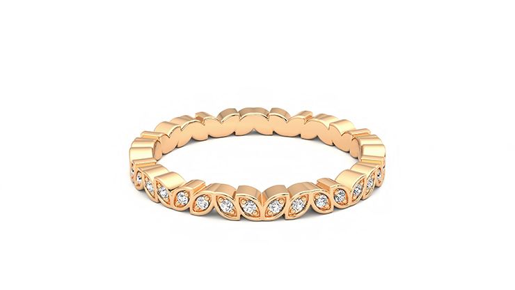 Taylor & Hart Anemone Wedding Ring 360 degree image 14