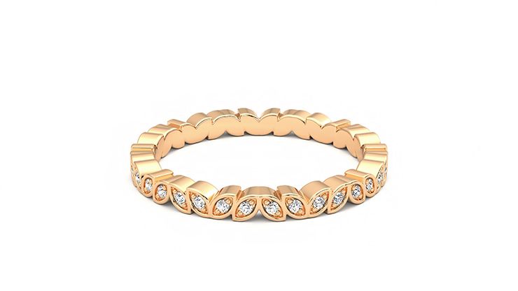 Taylor & Hart Anemone Wedding Ring 360 degree image 15