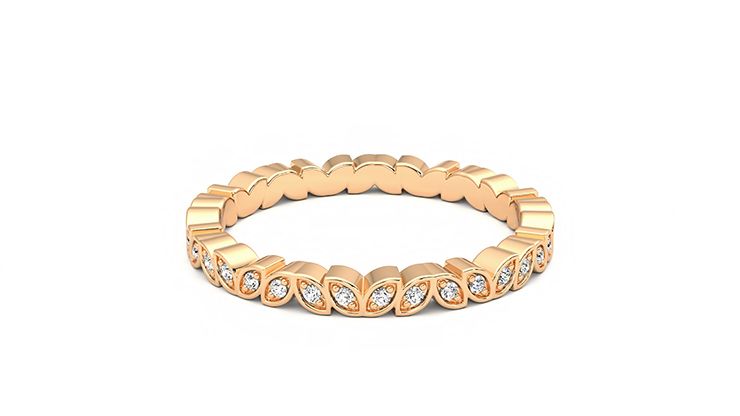 Taylor & Hart Anemone Wedding Ring 360 degree image 16