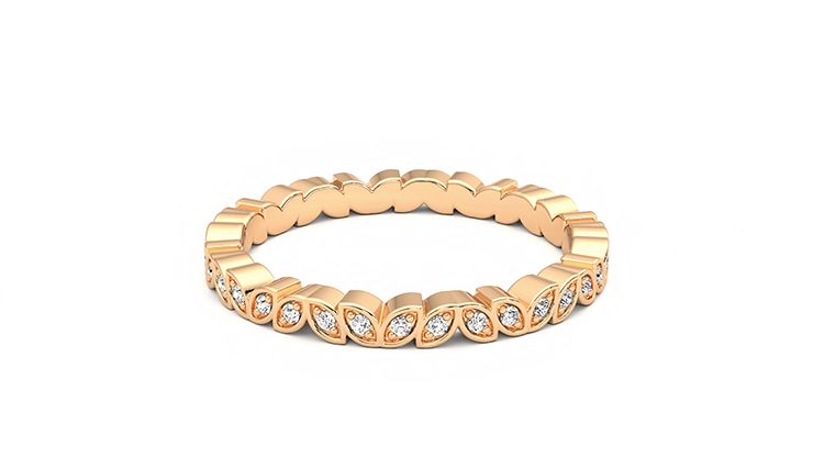 Taylor & Hart Anemone Wedding Ring 360 degree image 18
