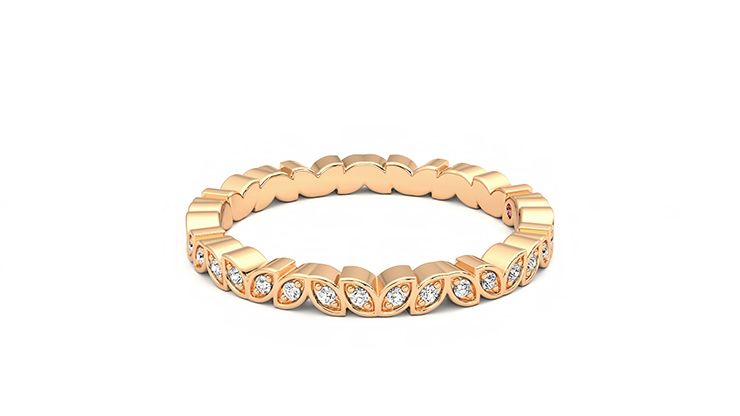 Taylor & Hart Anemone Wedding Ring 360 degree image 21
