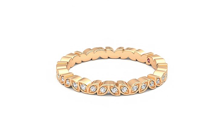 Taylor & Hart Anemone Wedding Ring 360 degree image 22