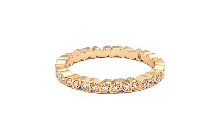 Taylor & Hart Anemone Wedding Ring 360 degree image 23
