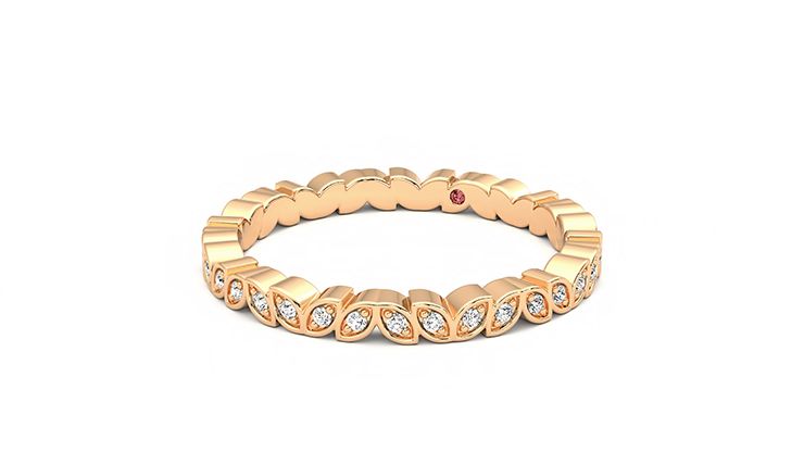 Taylor & Hart Anemone Wedding Ring 360 degree image 25
