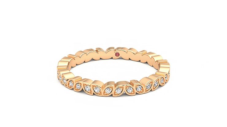 Taylor & Hart Anemone Wedding Ring 360 degree image 27