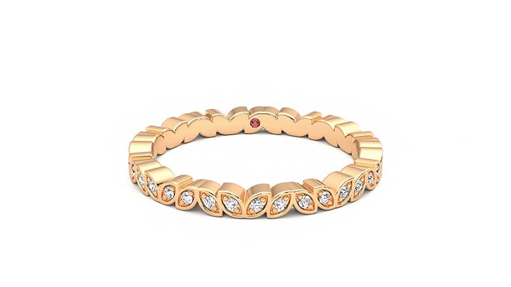 Taylor & Hart Anemone Wedding Ring 360 degree image 28