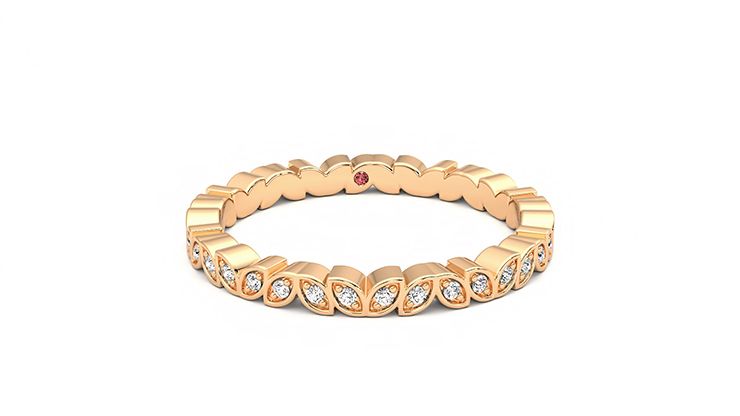 Taylor & Hart Anemone Wedding Ring 360 degree image 29
