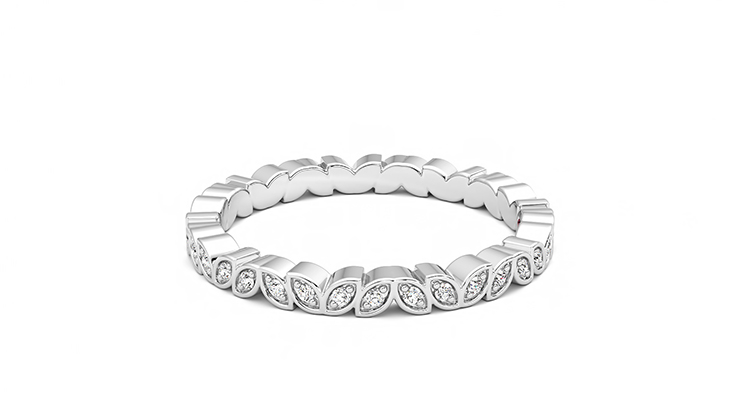 Taylor & Hart Anemone Wedding Ring 360 degree image 20