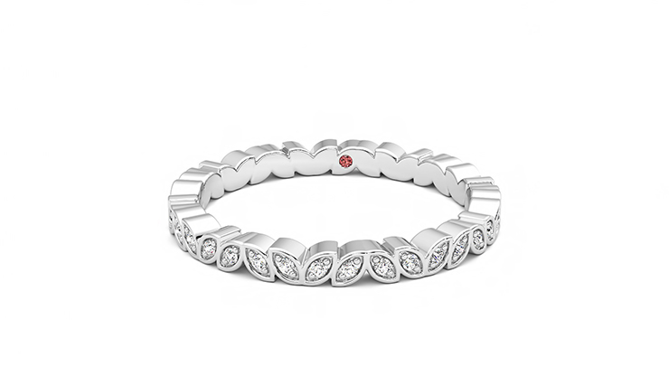 Taylor & Hart Anemone Wedding Ring 360 degree image 27