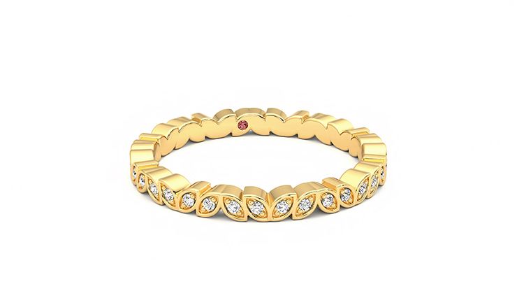 Taylor & Hart Anemone Wedding Ring 360 degree image 2