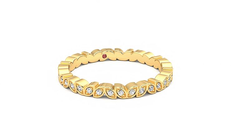 Taylor & Hart Anemone Wedding Ring 360 degree image 3