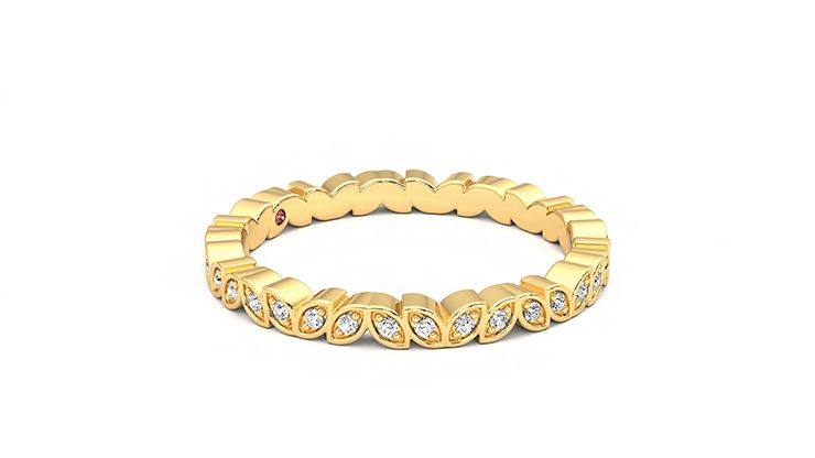 Taylor & Hart Anemone Wedding Ring 360 degree image 7