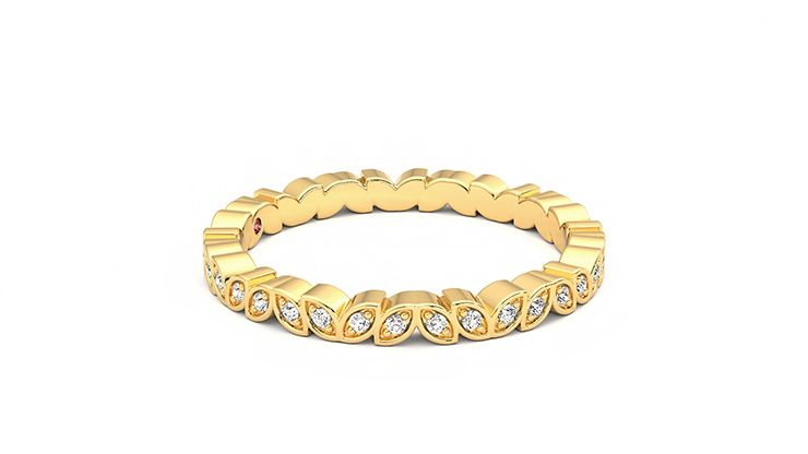 Taylor & Hart Anemone Wedding Ring 360 degree image 8