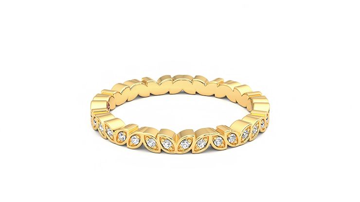 Taylor & Hart Anemone Wedding Ring 360 degree image 9
