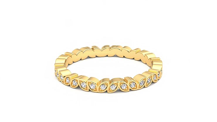 Taylor & Hart Anemone Wedding Ring 360 degree image 11