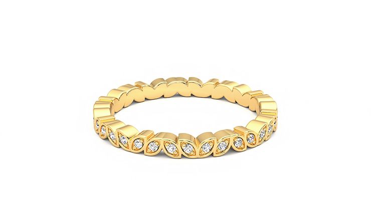 Taylor & Hart Anemone Wedding Ring 360 degree image 12
