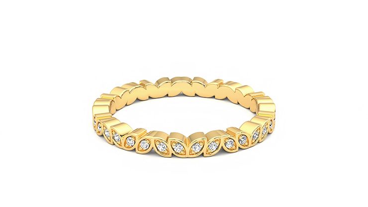 Taylor & Hart Anemone Wedding Ring 360 degree image 14