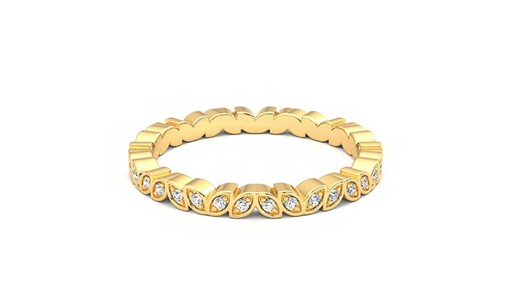 Taylor & Hart Anemone Wedding Ring 360 degree image 15