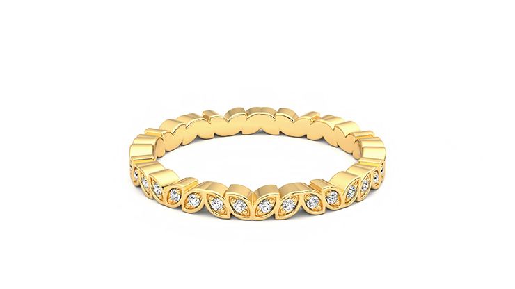 Taylor & Hart Anemone Wedding Ring 360 degree image 16