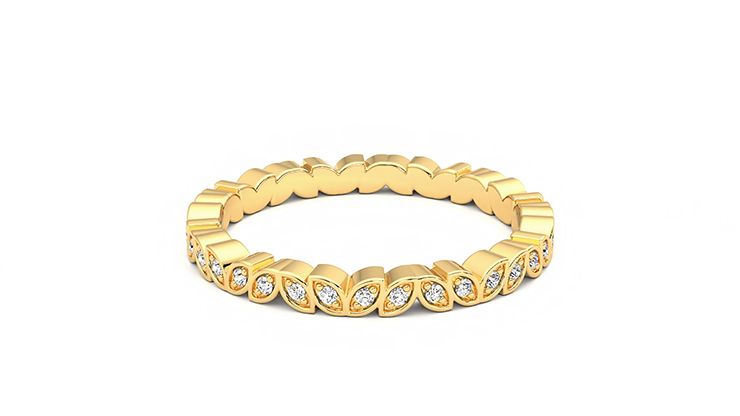 Taylor & Hart Anemone Wedding Ring 360 degree image 18