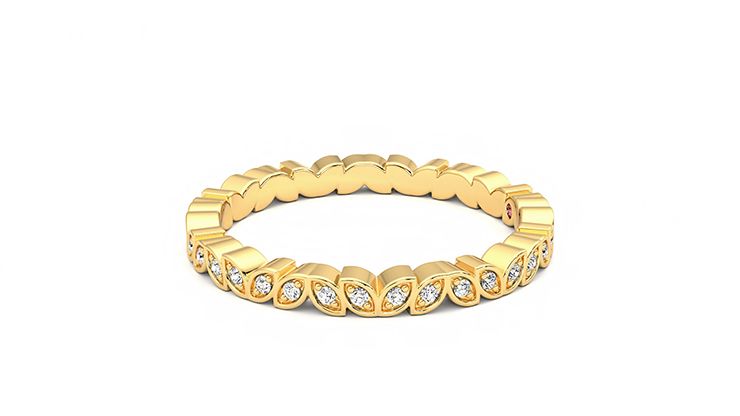 Taylor & Hart Anemone Wedding Ring 360 degree image 21