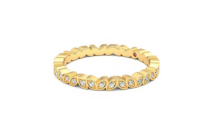 Taylor & Hart Anemone Wedding Ring 360 degree image 23