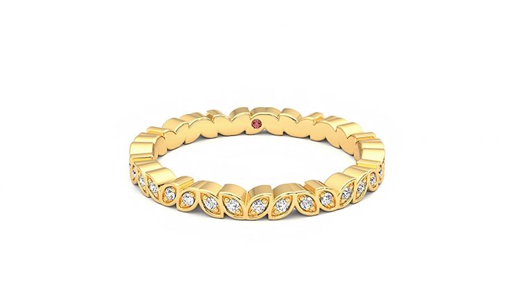 Taylor & Hart Anemone Wedding Ring 360 degree image 28