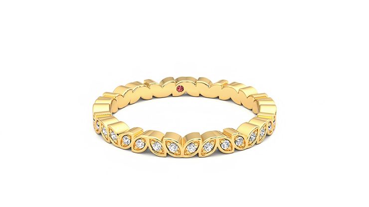 Taylor & Hart Anemone Wedding Ring 360 degree image 29